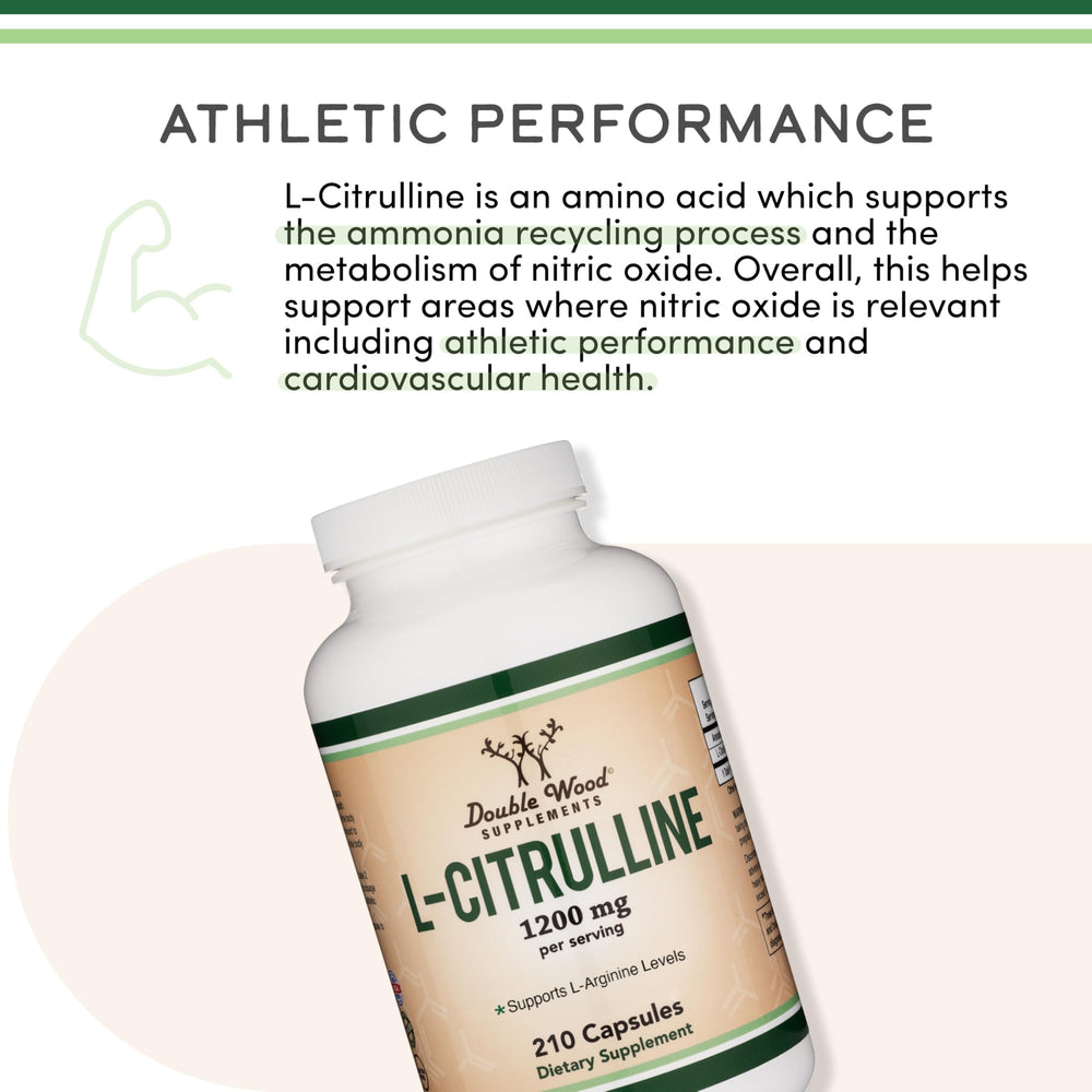 L Citrulline supplement bottle on gym bench