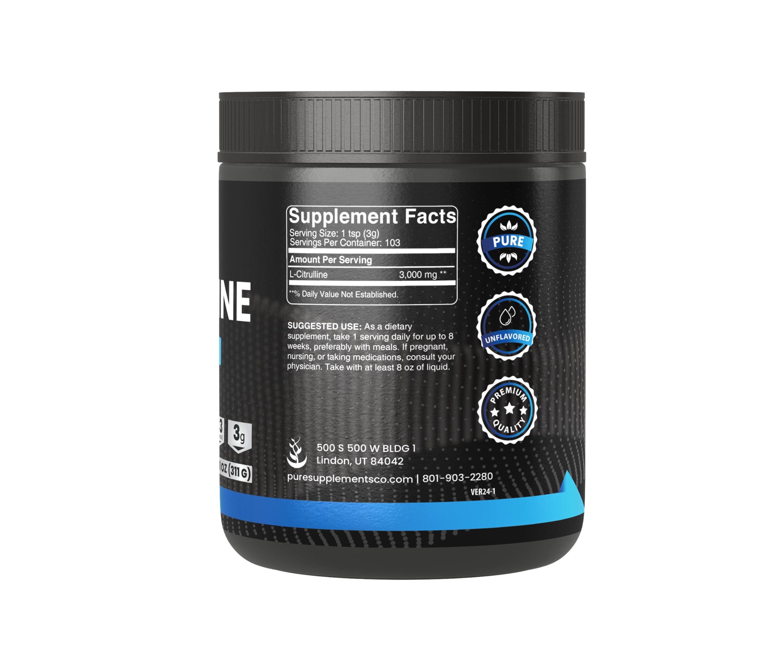 L-Citrulline powder natural amino acid and L-Arginine precursor