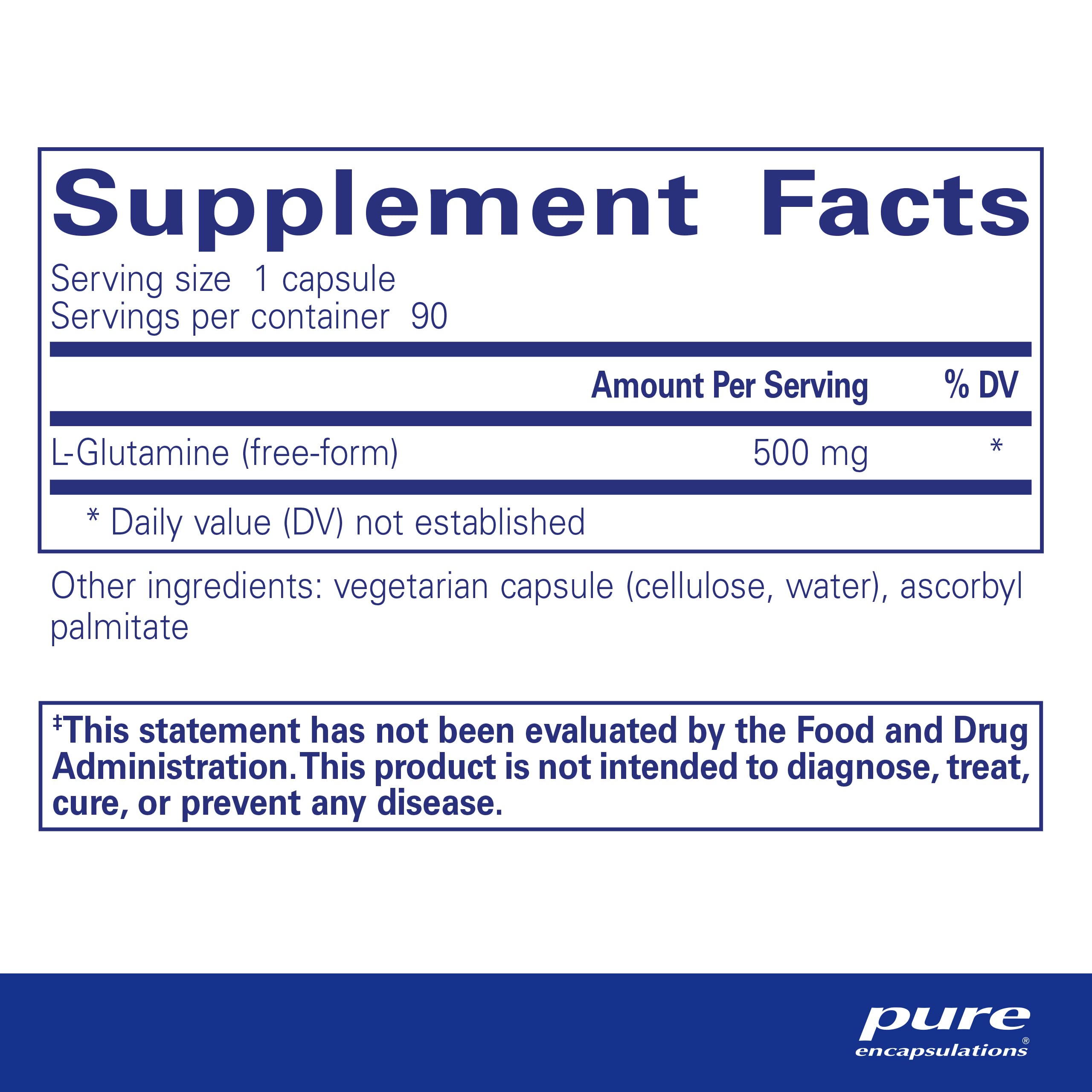 L-Glutamine 500 mg for immune support