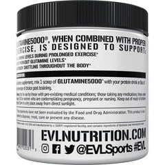 Close-up of plant-based L-Glutamine powder texture