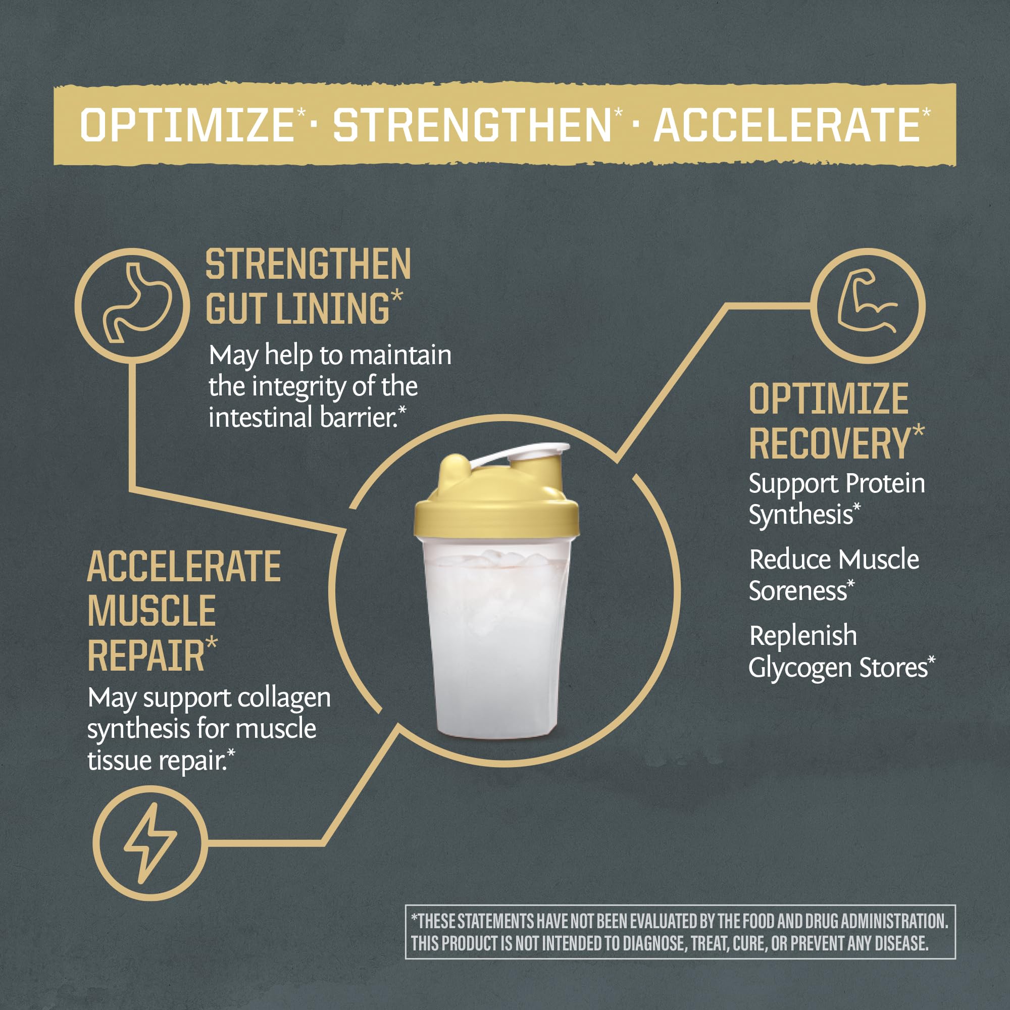 Mixing L-Glutamine powder in a beverage