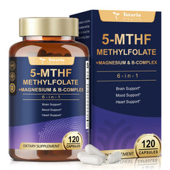 L-Methylfolate 15mg and 5-MTHF with B-Complex and dual magnesium product hero image