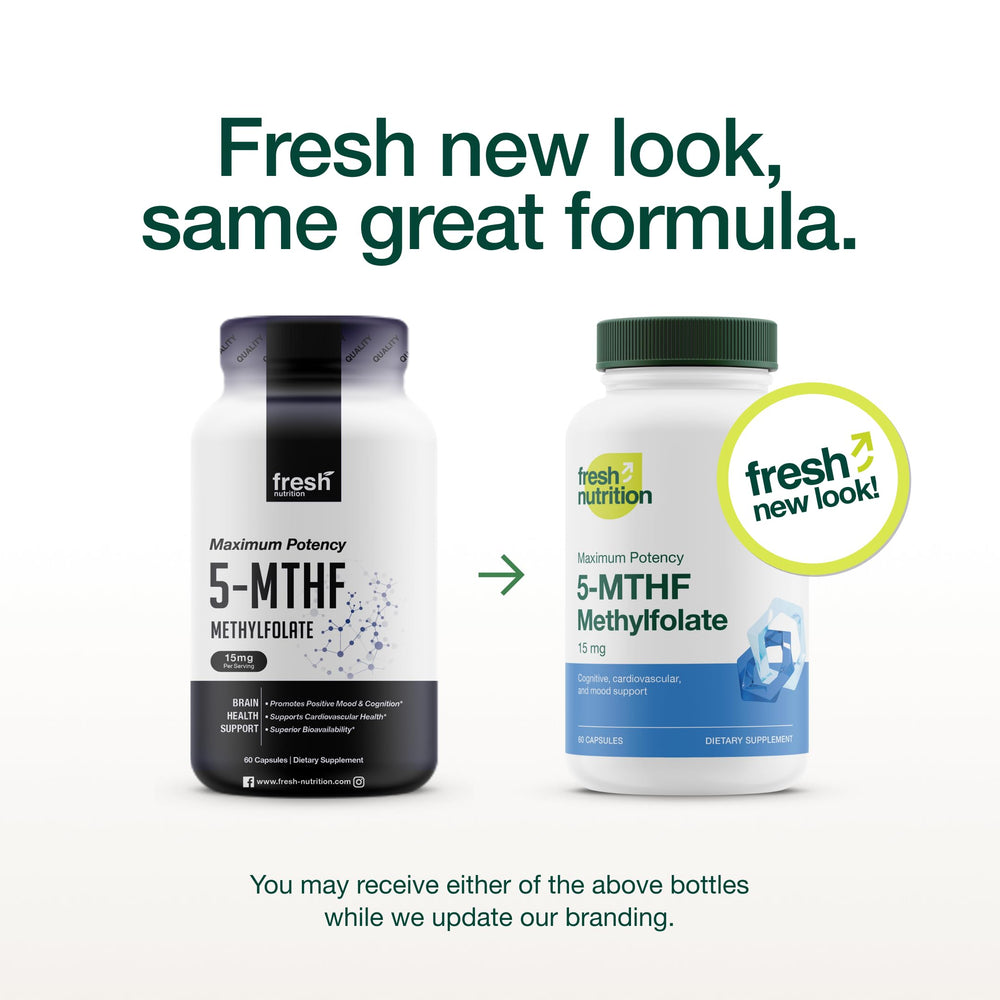 Close-up view of L Methylfolate 15mg capsules