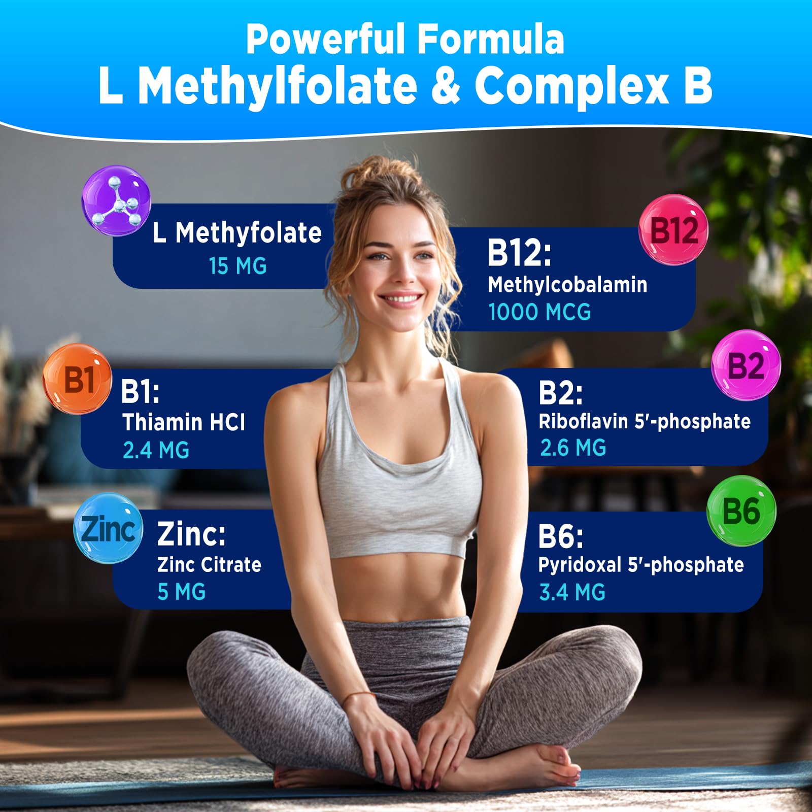 Assorted B-complex gummies laid out