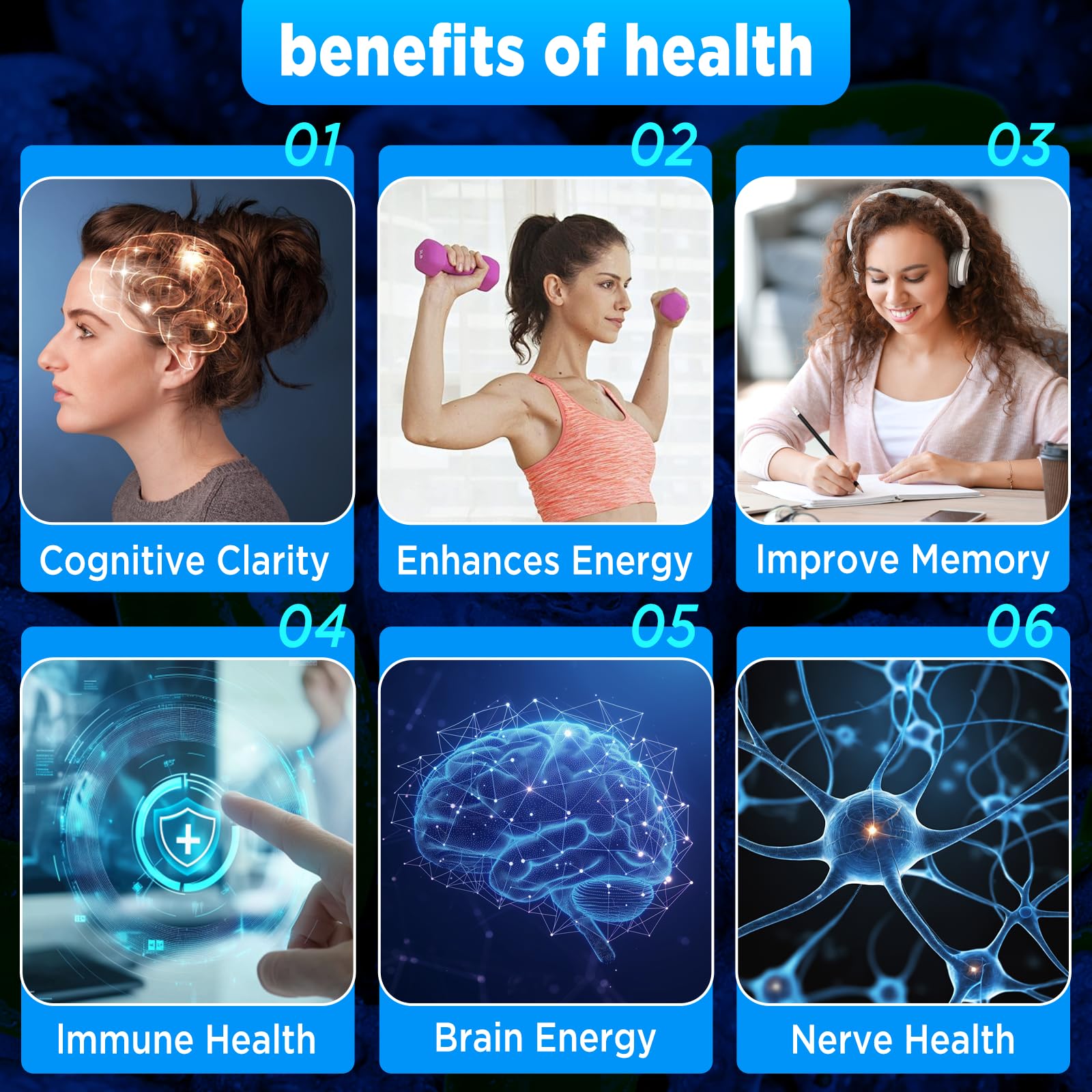 Gummies with nutritional information in the background