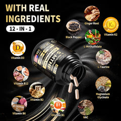 Made in USA label on supplement bottle