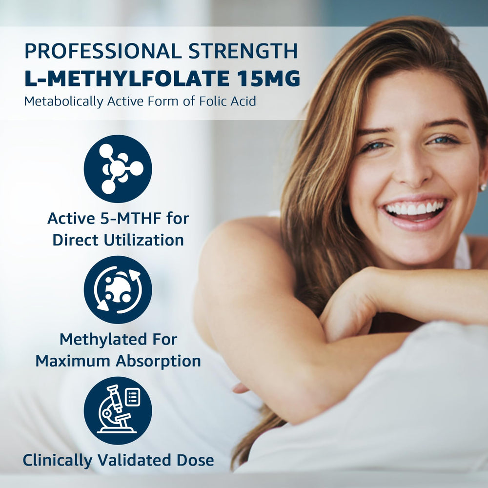 Label highlighting 5-MTHF active folate and methylated B vitamins