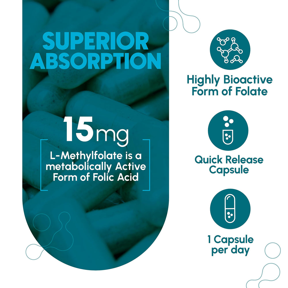 Non-GMO vegan folate supplement label