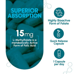 Non-GMO vegan folate supplement label