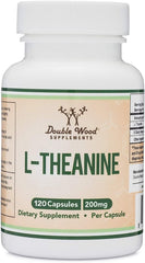 Bottle of L-Theanine 200mg Double Strength - 120 capsules