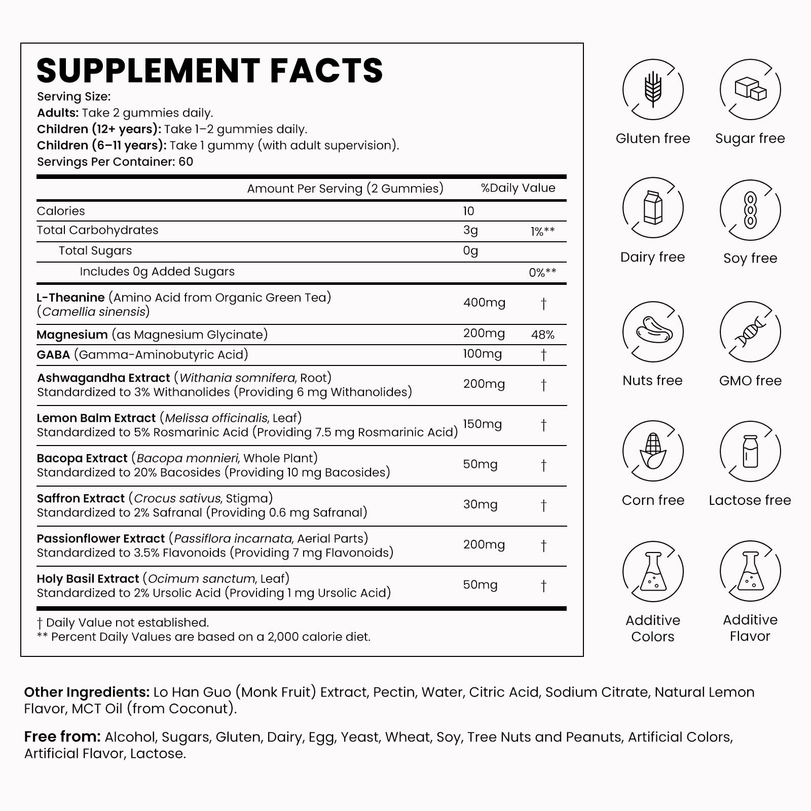 GABA and Magnesium Glycinate in the formula