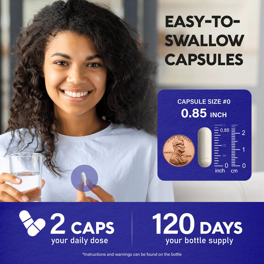 Non-GMO and gluten-free L-Theanine 400 mg packaging