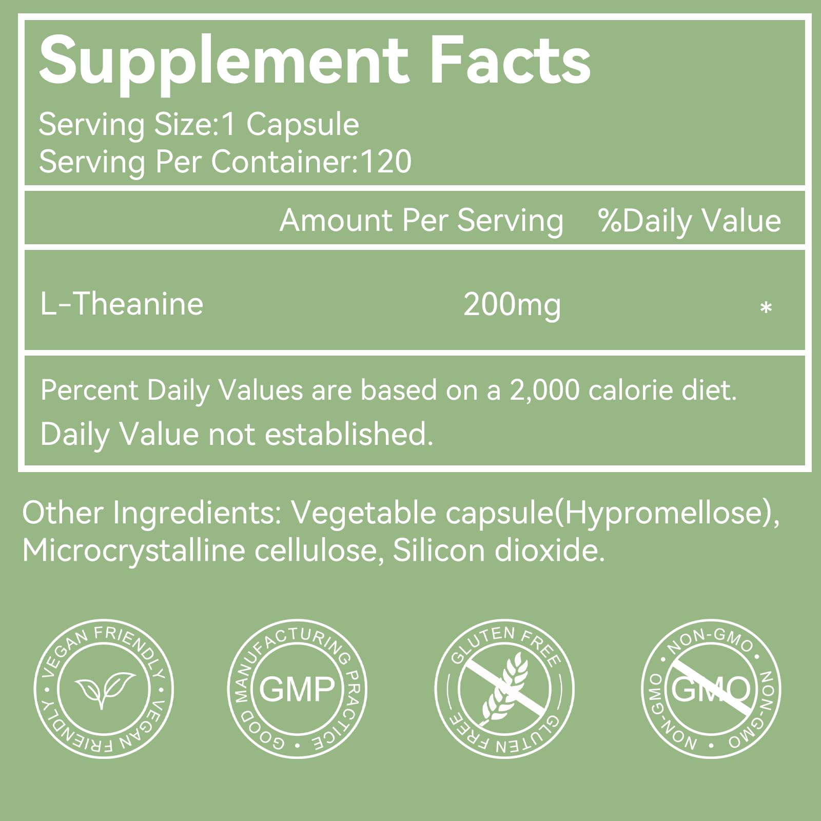 L-Theanine capsules 120-count vegan