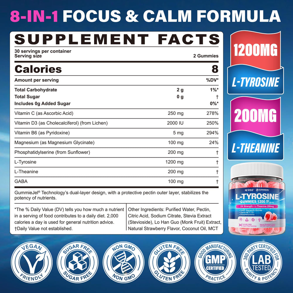 GABA L-Theanine gummies with liquid core delivery