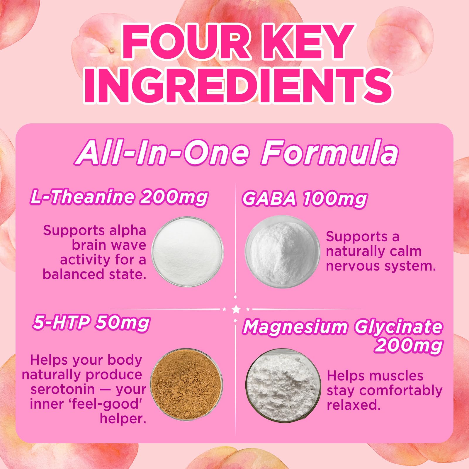 Dual-action L-Theanine gummies suitable for kids 4+ and adults