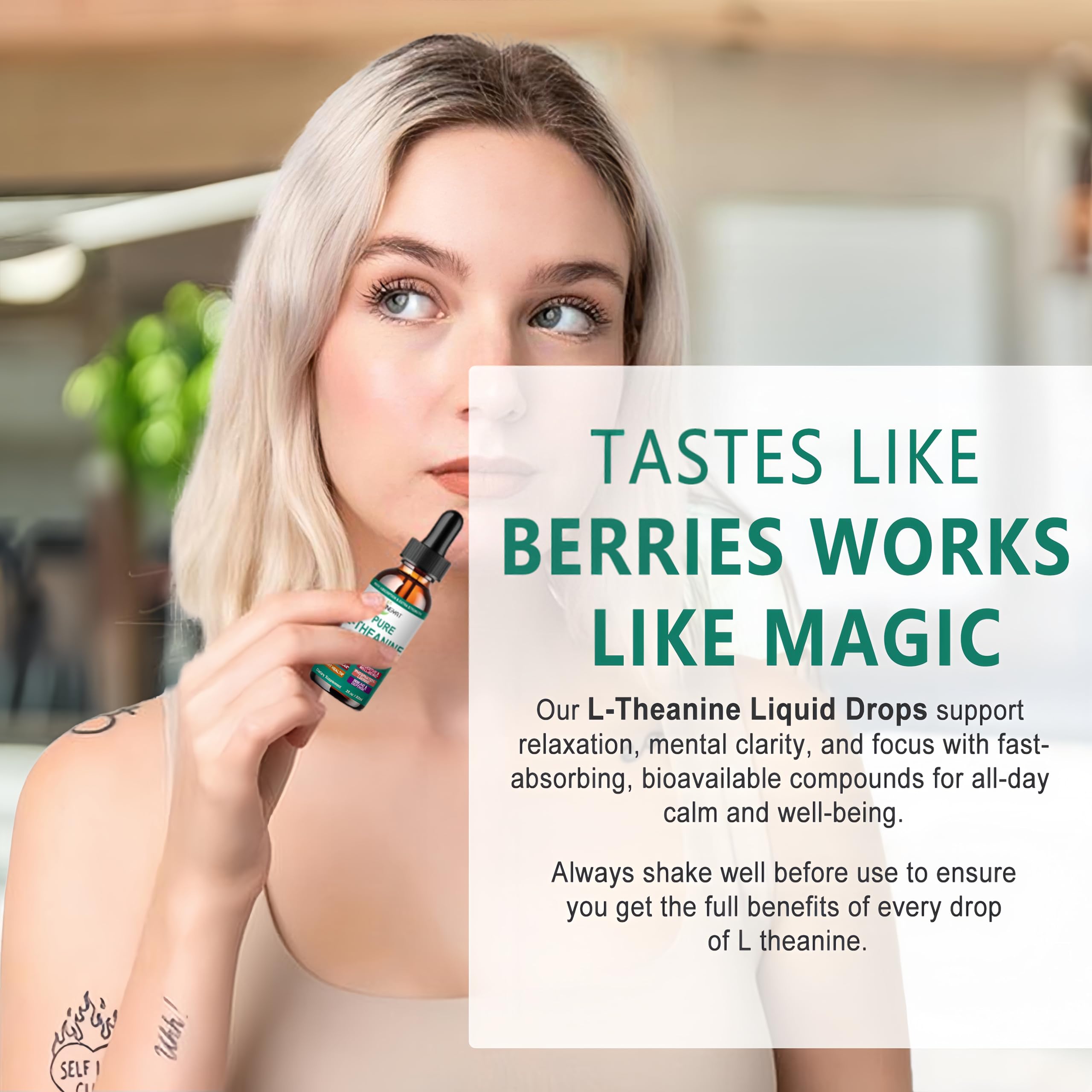 Adults and kids using L Theanine Liquid Drops