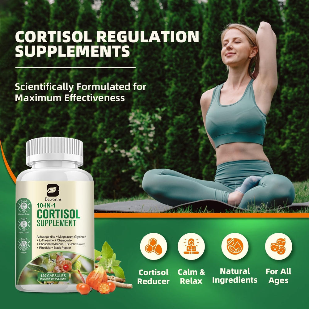 L-Theanine and Magnesium Glycinate for daytime calm in Cortisol Manager