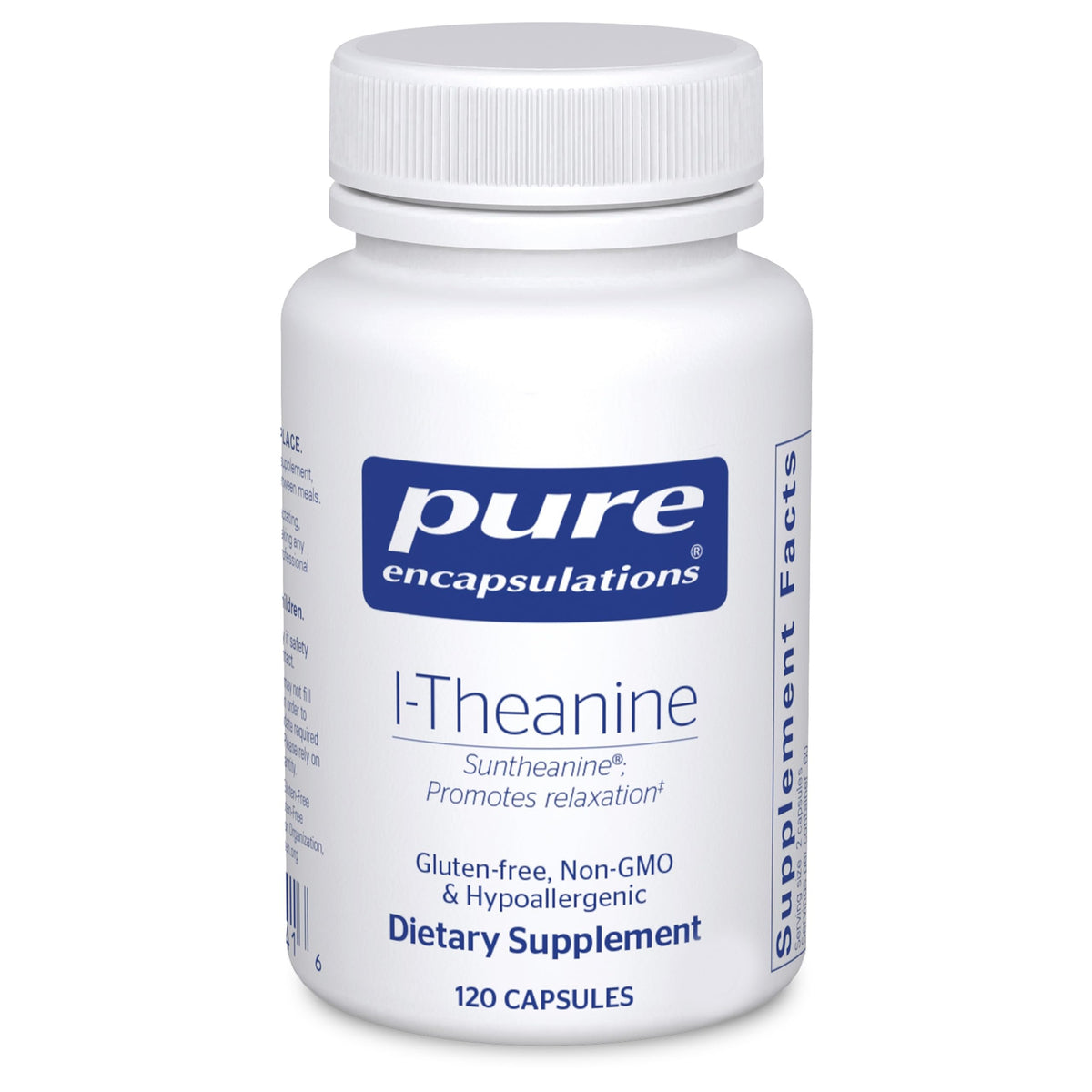 Bottle of Pure Encapsulations L-Theanine 120 capsules