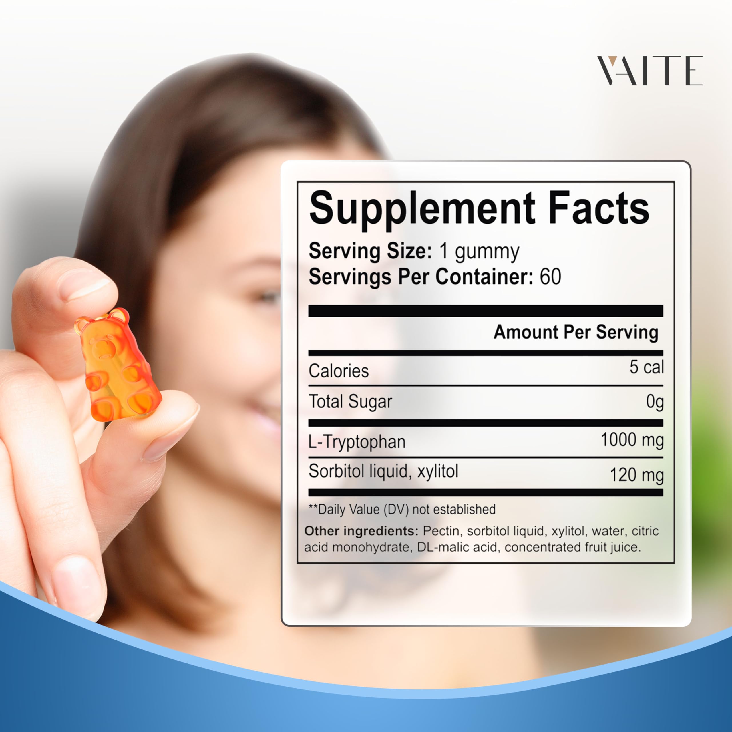Packaging for L-Tryptophan 1000mg Gummies