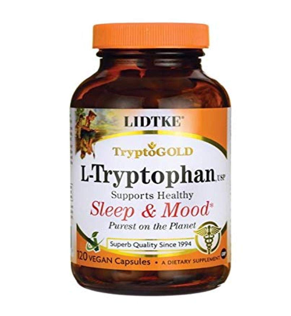Lidtke L-Tryptophan capsules bottle label front