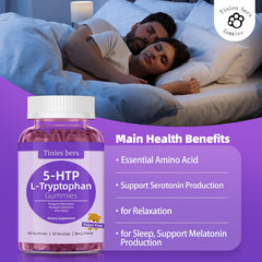 Nutrition facts panel on L-Tryptophan Gummies bottle