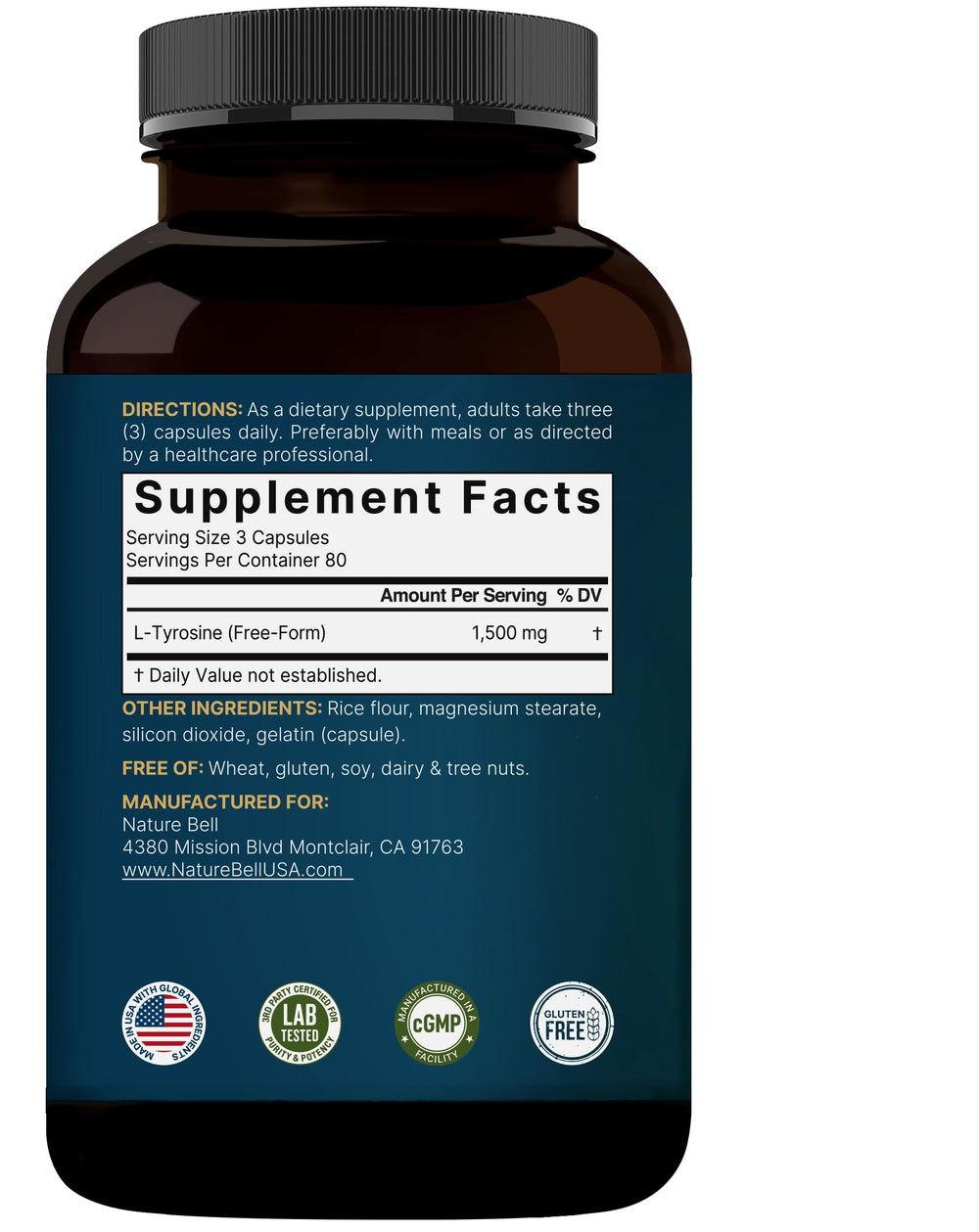 Lifestyle shot of someone taking a daily L Tyrosine supplement