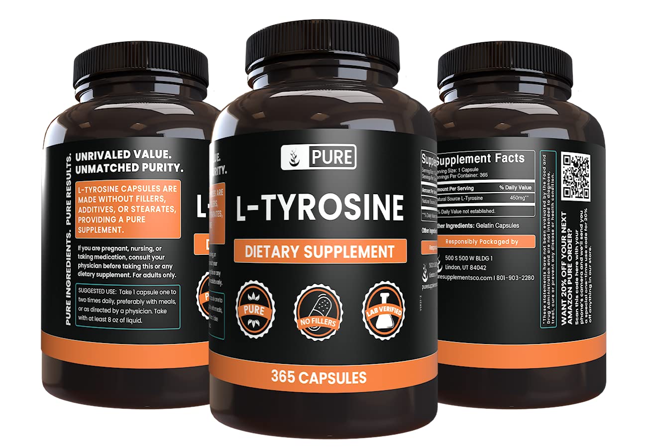 L-Tyrosine capsules single-ingredient formula