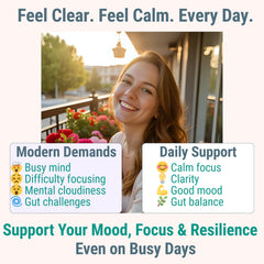 Full-spectrum methylated B vitamins including B1, B2, B3, B5, B6, B7, B9, and B12.