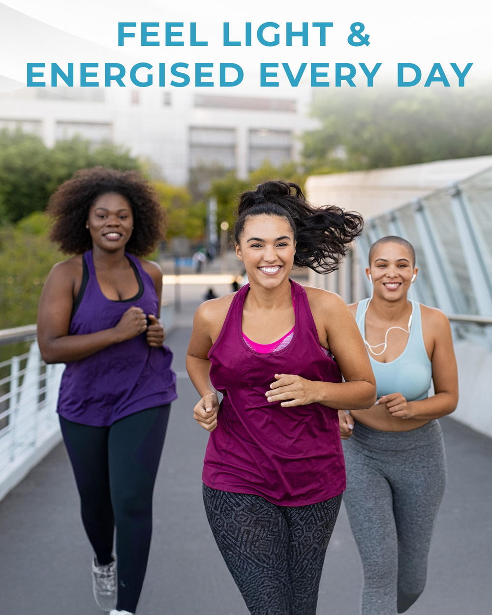 Lifestyle image illustrating relief from bloating in legs and feet