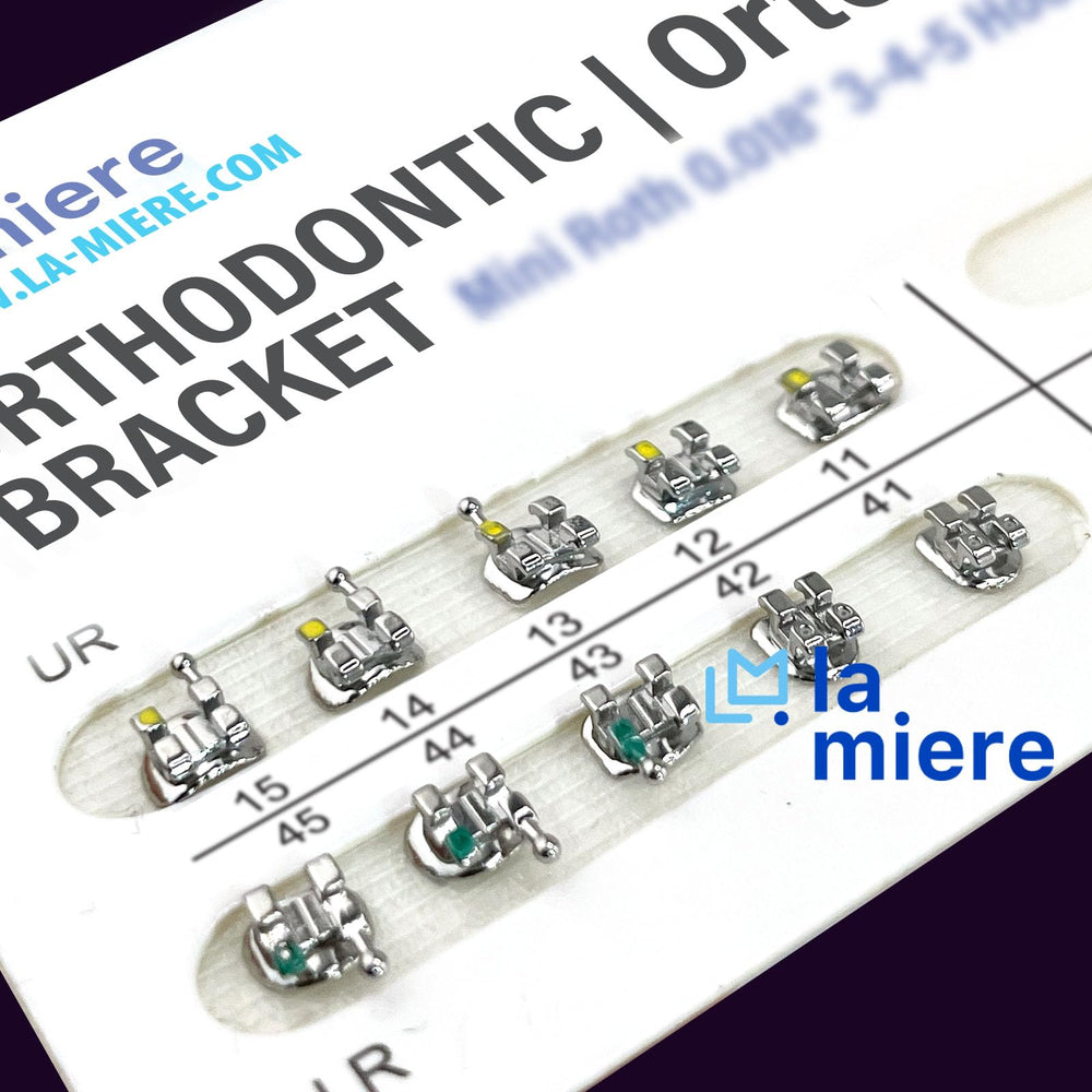 LA MIERE 200PCS Mini Roth Brackets 0.022 Slot Bondable with Hook on 345 – Pack Image 4
