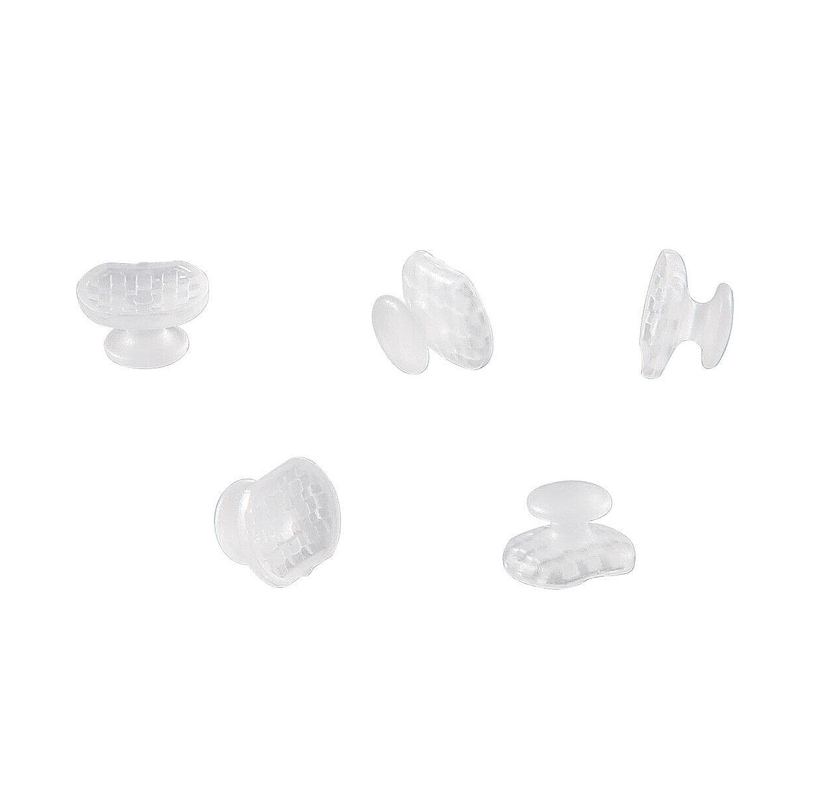 LA MIERE 10Pcs Lingual Button Rectangular Ceramic Clear
