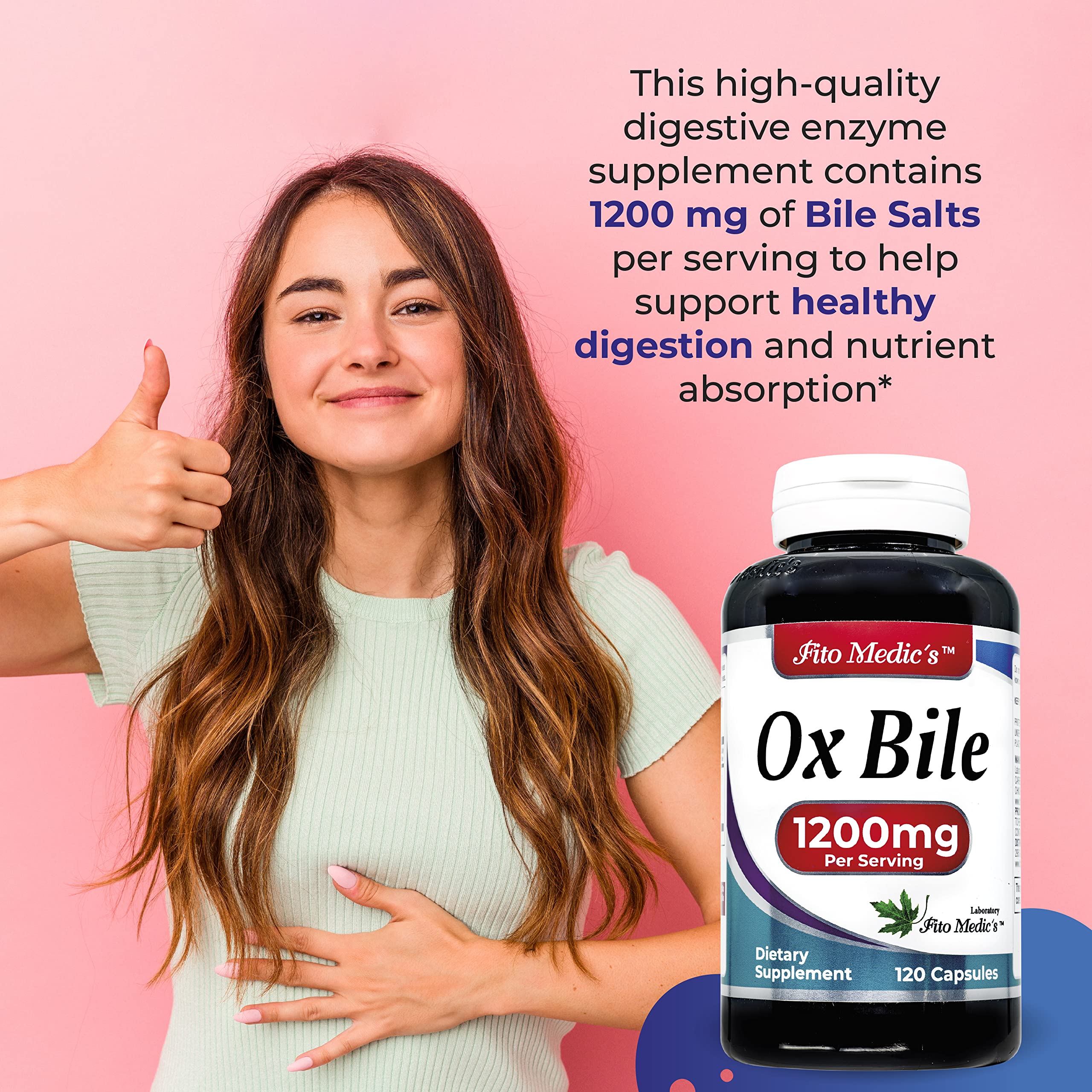 Ox Bile capsules close-up