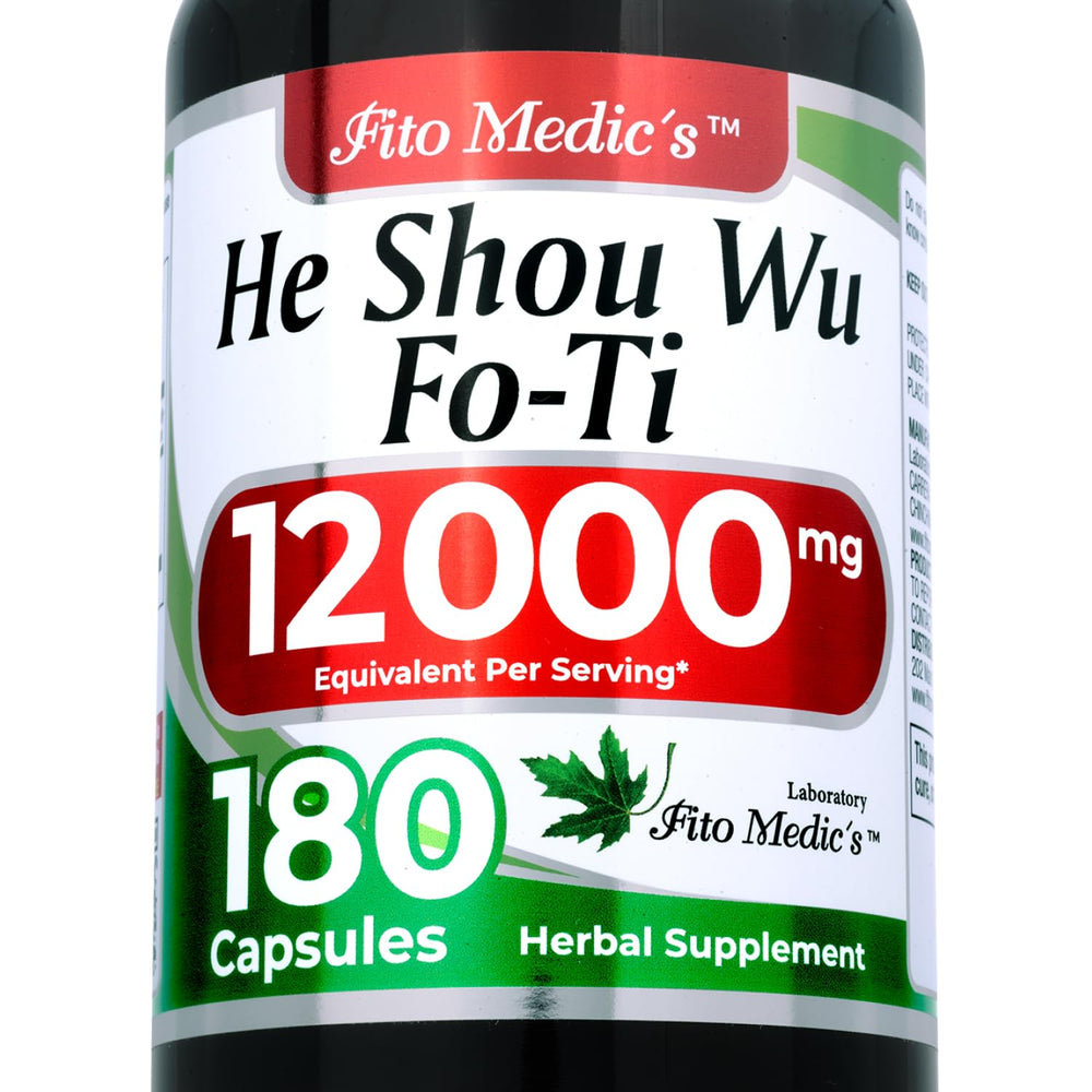 Bottle of Lab He Shou Wu Fo Ti Capsules – 180 capsules, 12000 mg total per bottle