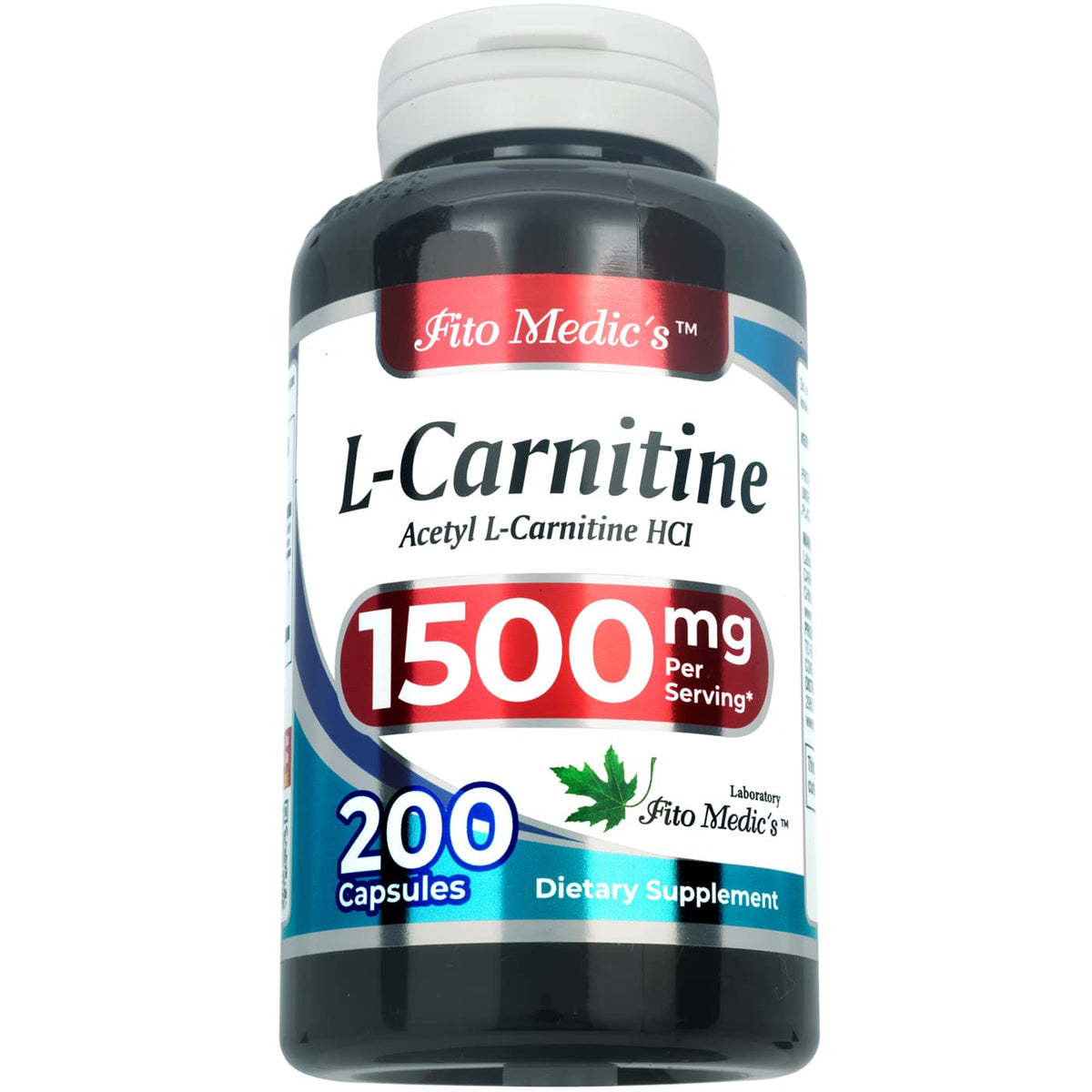 Bottle of Lab L-Carnitine 1500 mg - 200 capsules