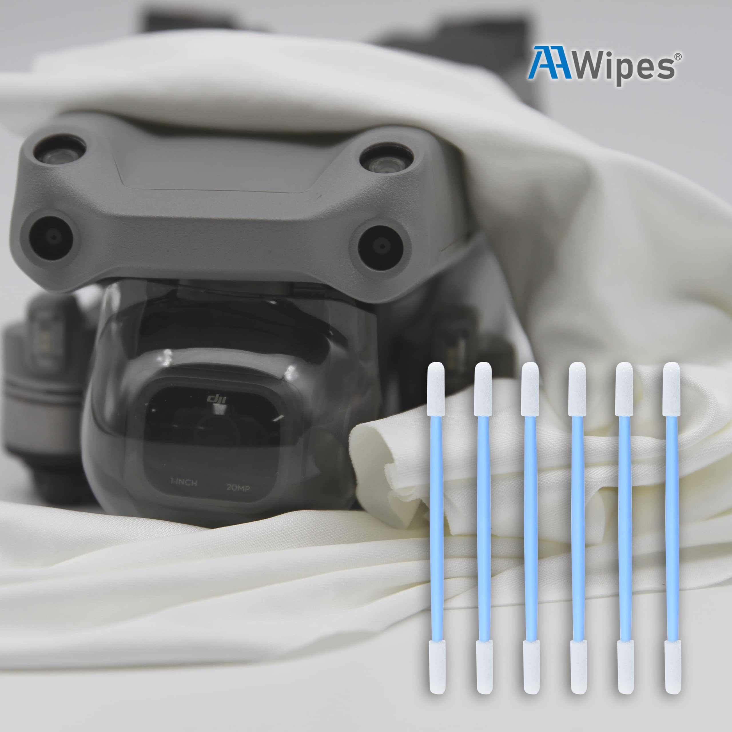 Blue 100-piece lab swabs for cleaning