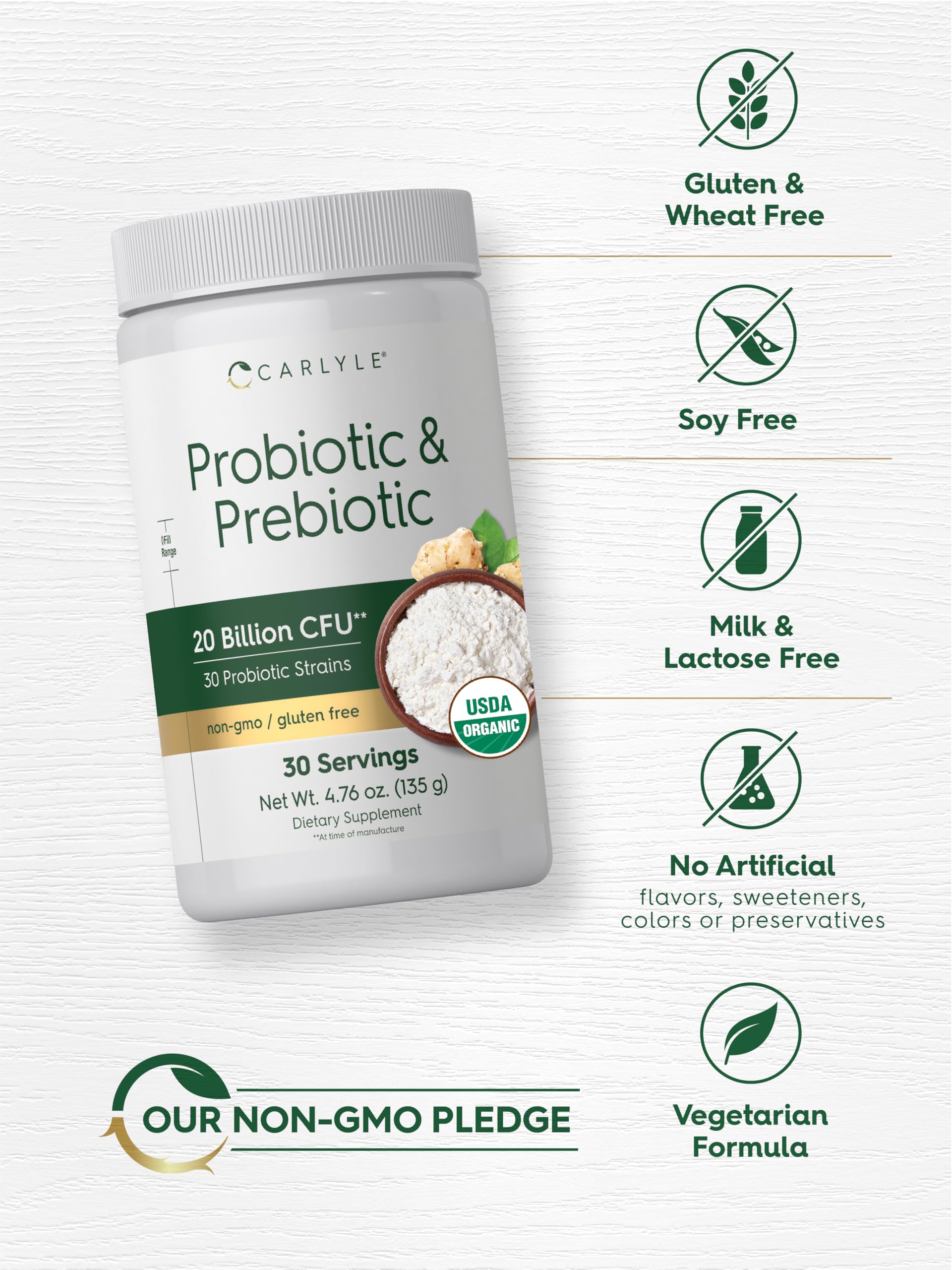 Laboratory-tested ingredients seal for Carlyle supplement