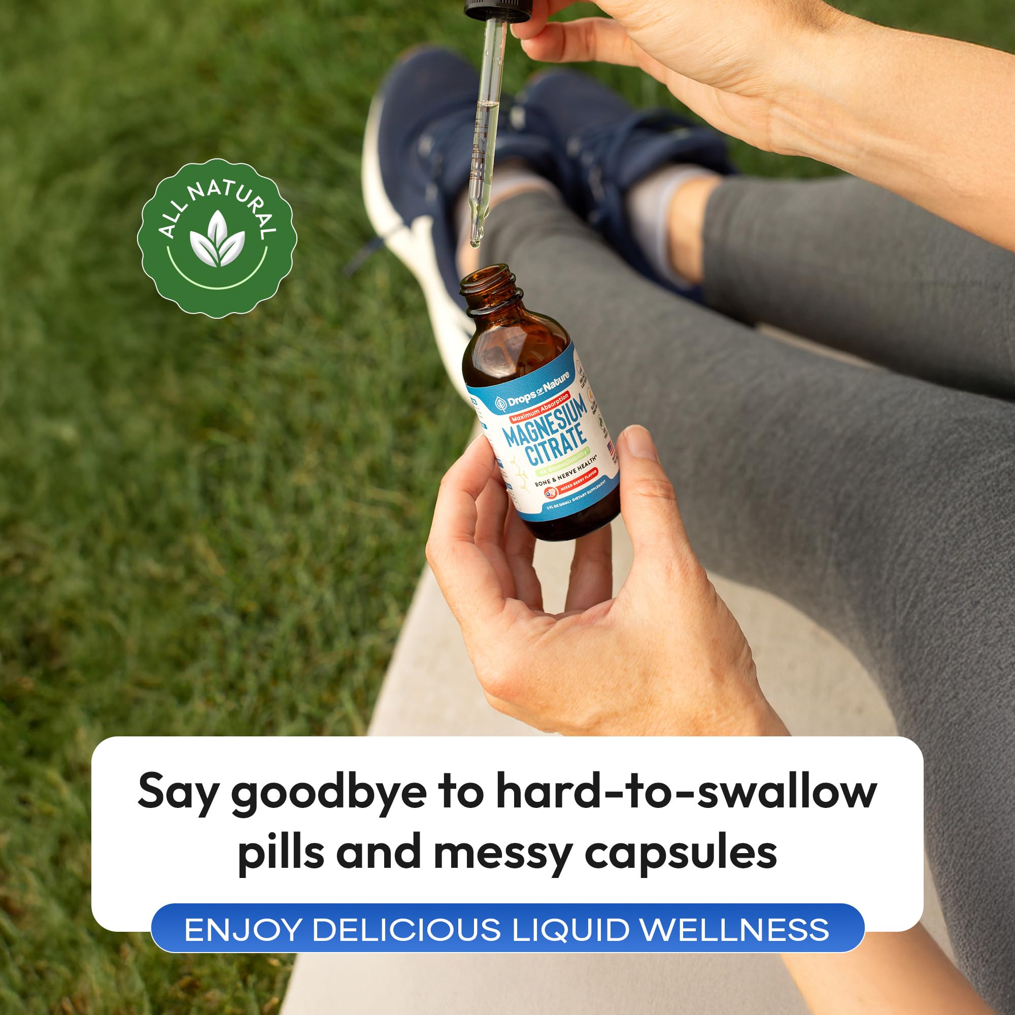 Laboratory-tested magnesium citrate liquid supplement