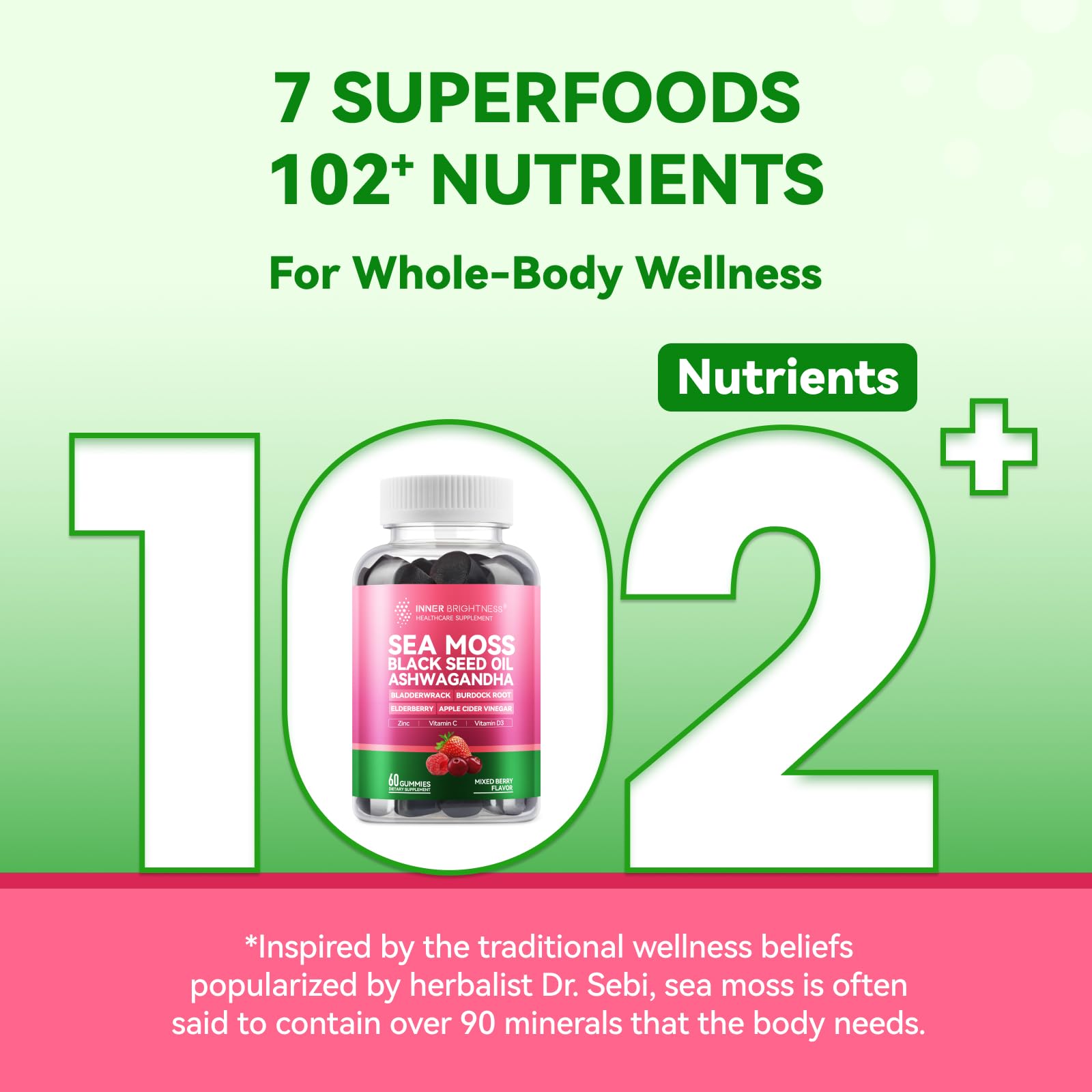 Lab-tested, non-GMO, USA-made vegan gummies label