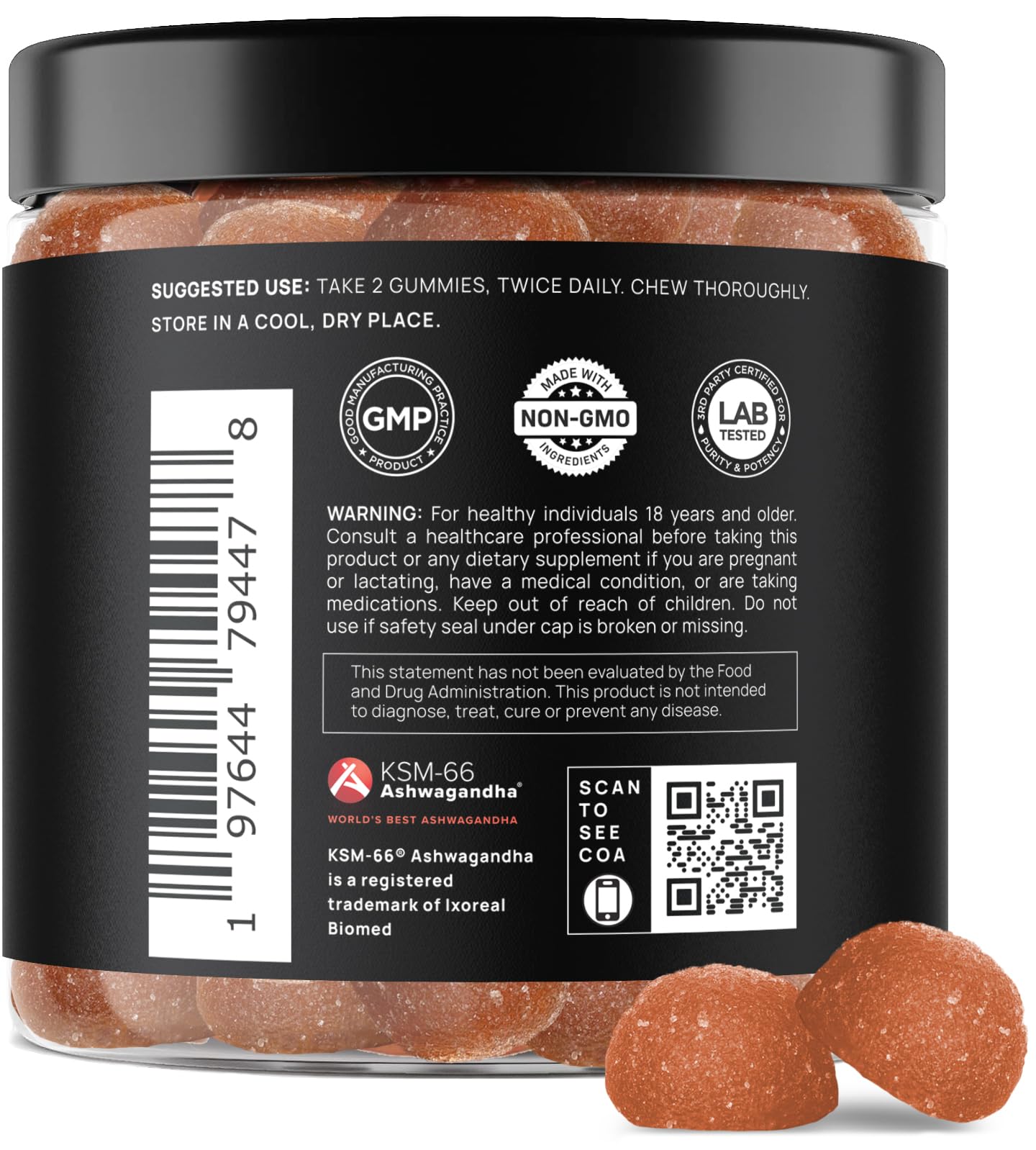 Third-party lab testing seal indicating purity and potency