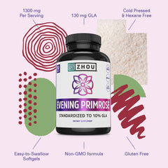 Lab verified seal on Zhou Evening Primrose Oil packaging