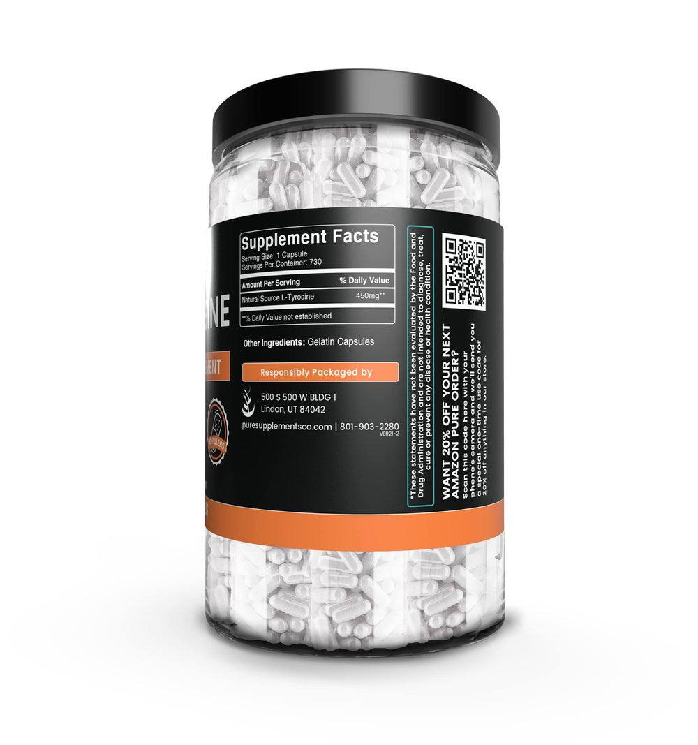 Lab-verified L-Tyrosine supplement