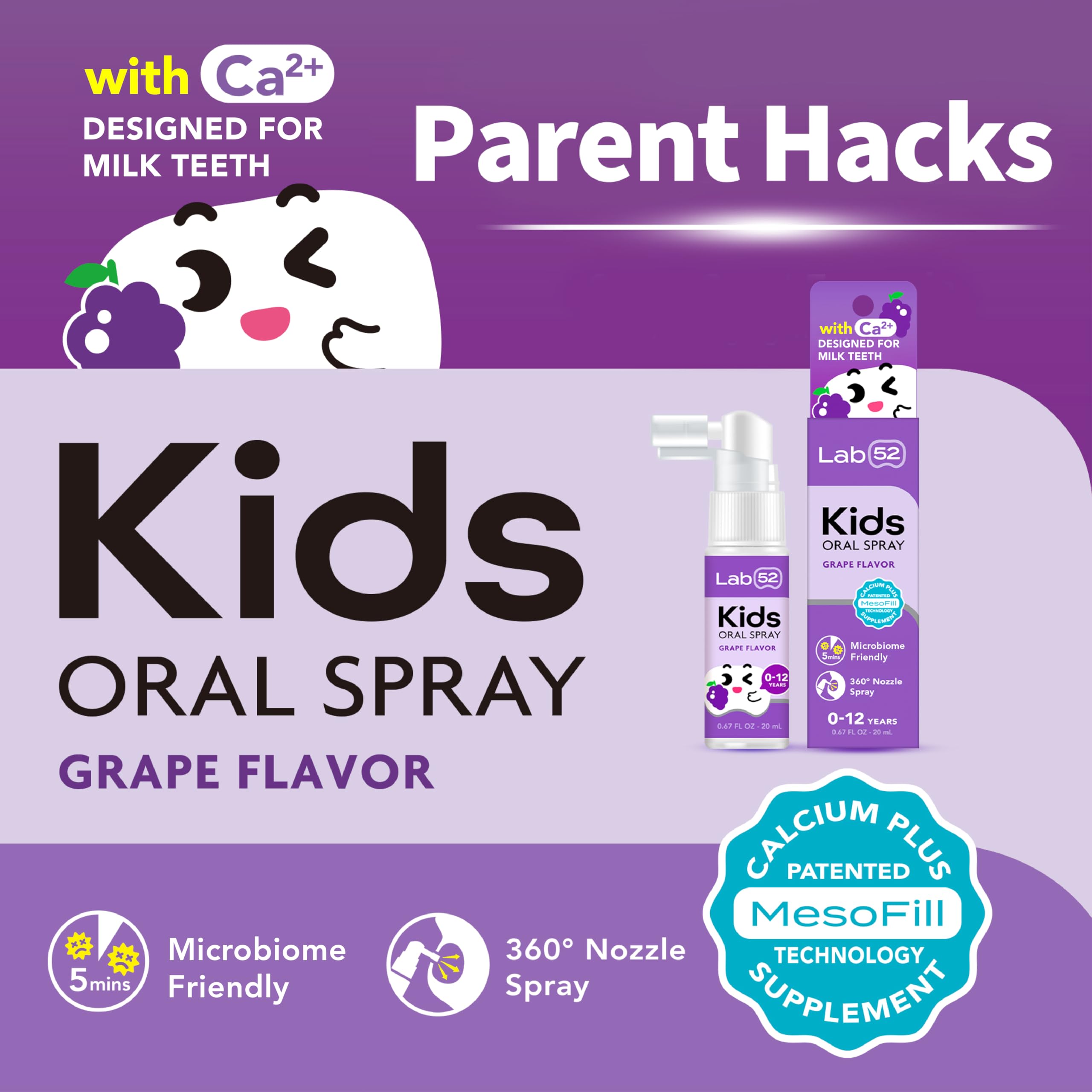 Close-up of LAB52 Kids Oral Spray 20 mL nozzle