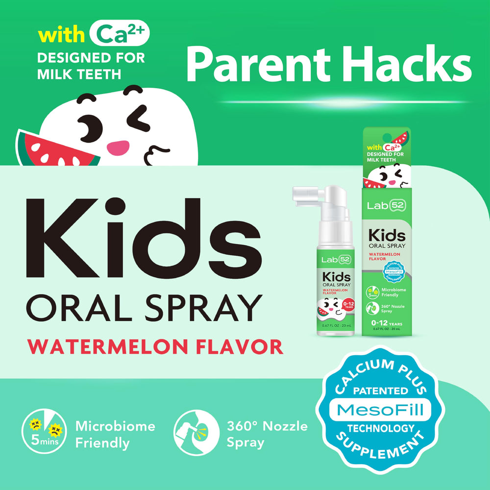 Child-friendly usage scene showing spraying into mouth