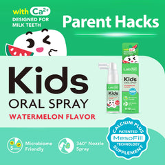 Child-friendly usage scene showing spraying into mouth