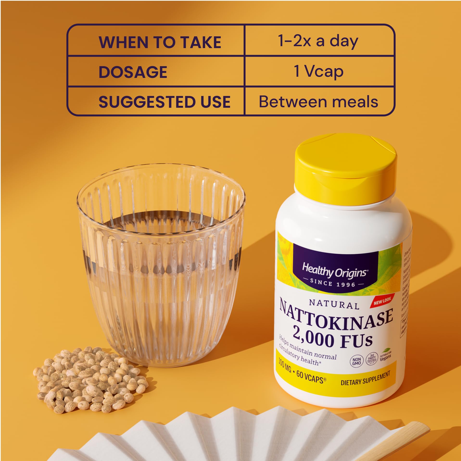 Nattokinase supplement ingredients on label