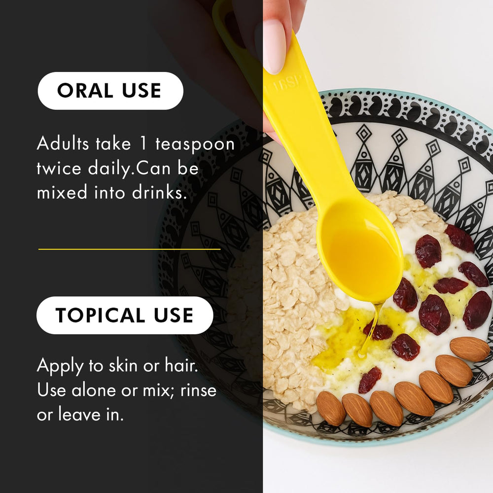 Label shows Nigella sativa / black cumin seed oil