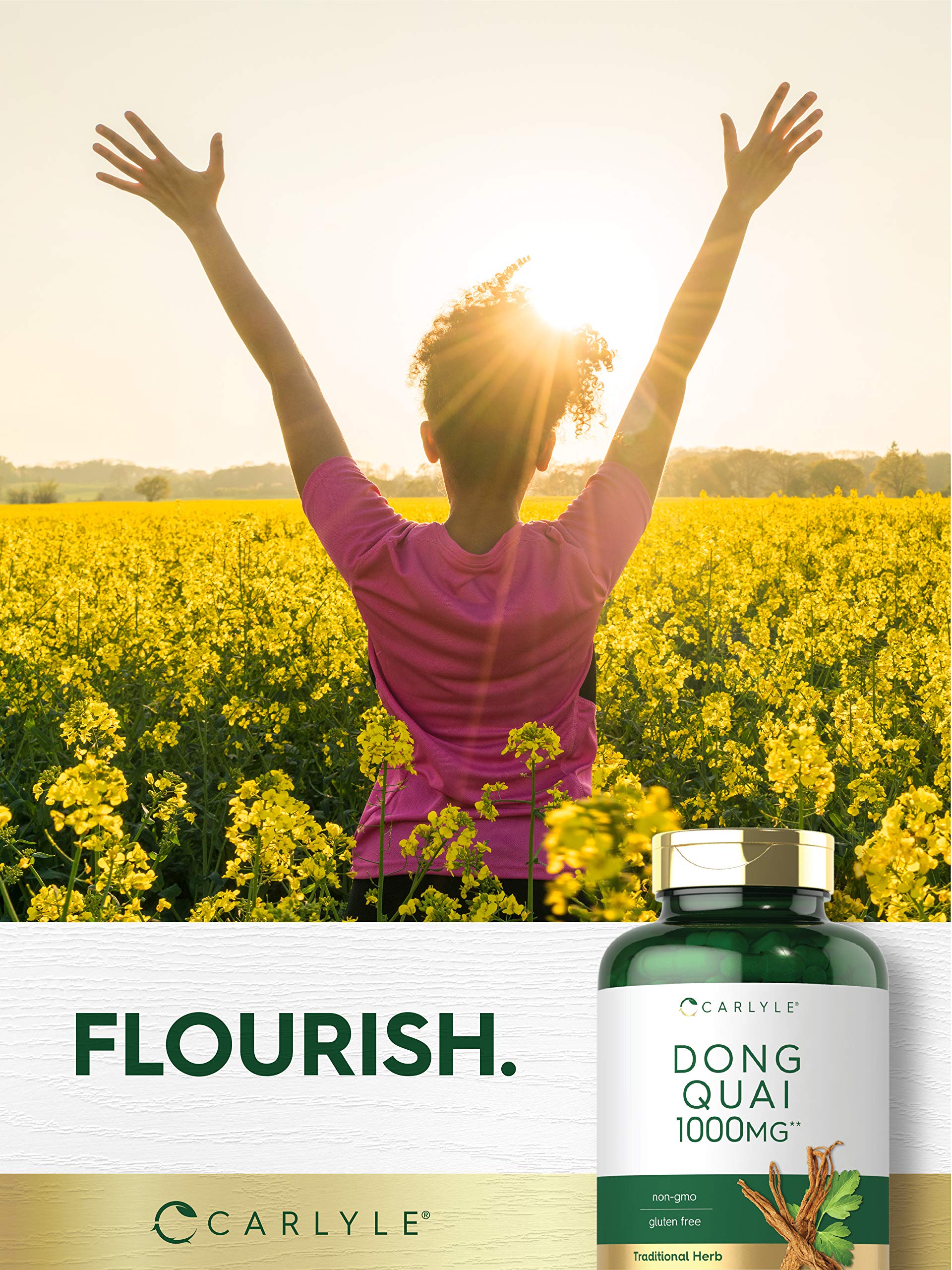 Laboratory-tested ingredients seal on Carlyle supplement