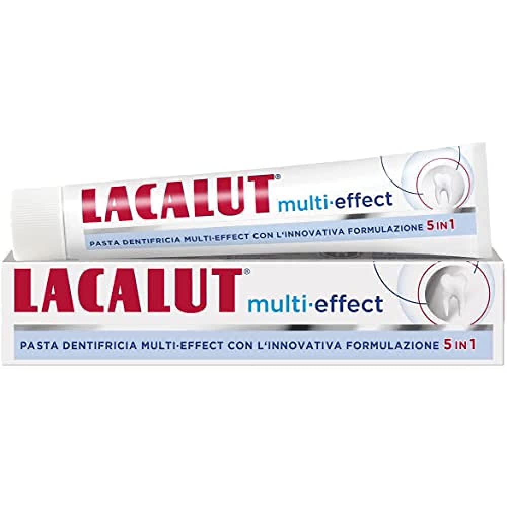 Front view of Lacalut Multi Effect 5-in-1 toothpaste 75ml