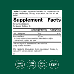 Lact-ENZ packaging close-up showing label