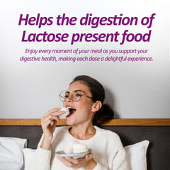 Vanilla flavored lactase enzyme tablets packaging